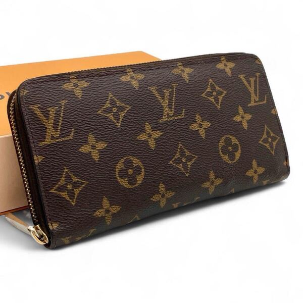 【新型 カード入れ12】LOUIS VUITTON ルイヴィトン ジッピーウォレット 長財布 モノグラム コクリコ ラウンドジップ ブラウン レッド