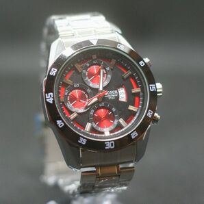 ◆◇ SALE ◇◆ 新品 BOSCH2 ビジネス メンズ 腕時計 レッド/ブラック 日付表示41 【オメガ ポールスミス セイコー メンズ】