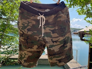 ALPHA(アルファ)×SHIPS GENERAL SUPPLY: スウェットショーツ【迷彩柄】Lサイズ / ハーフパンツ ショートパンツ シップス