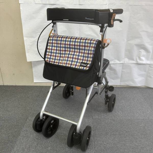 【中古歩行器】幸和製作所 テイコブポルタSTU-02 バッグ他機種 介護用品 移動 シルバーカー おしゃれ《洗浄・消毒済み》