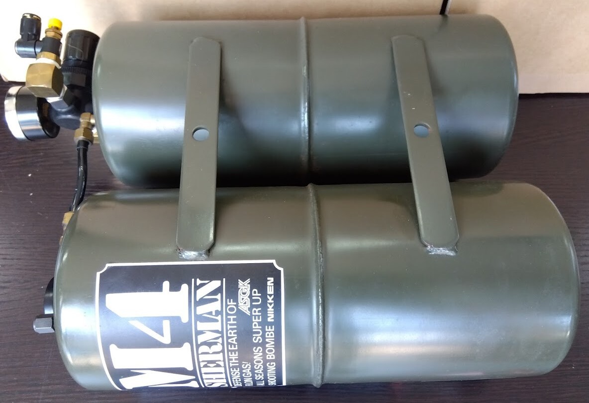 ニッケン SHERMAN M4 エアガン用 エアータンク 空気入れ ボンベ