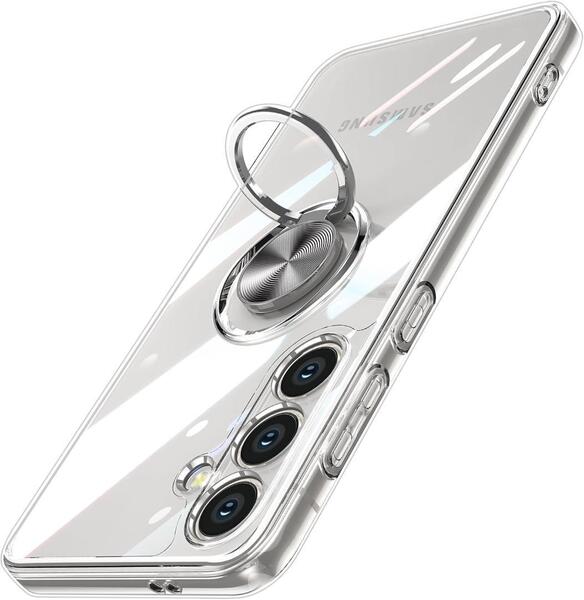 Galaxy S24 用 ケース クリア リング付き Samsung ギャラクシ