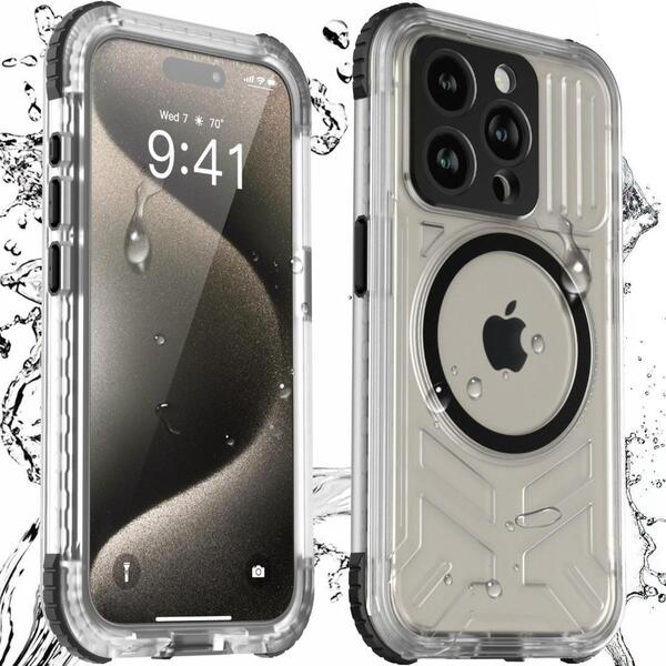 iPhone 15 Pro 用 ケース 防水ケース 耐衝撃 MagSage対応
