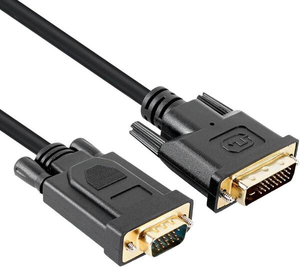 VCOM DVI VGA 変換 ケーブル DVI-D 24+1 /DVI-I 2
