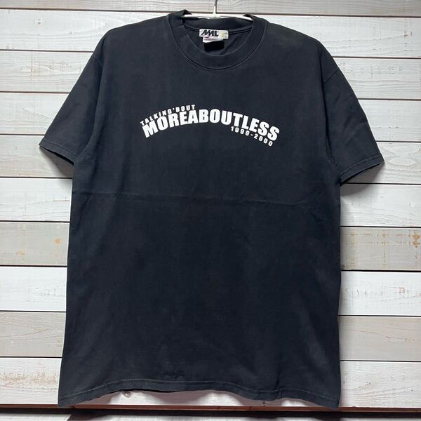 SIZE L MORE ABOUT LESS 1999 - 2000 BLACK TEE SHIRT GOODENOUGH GDEH GE モアアバウトレス ブラック Tシャツ