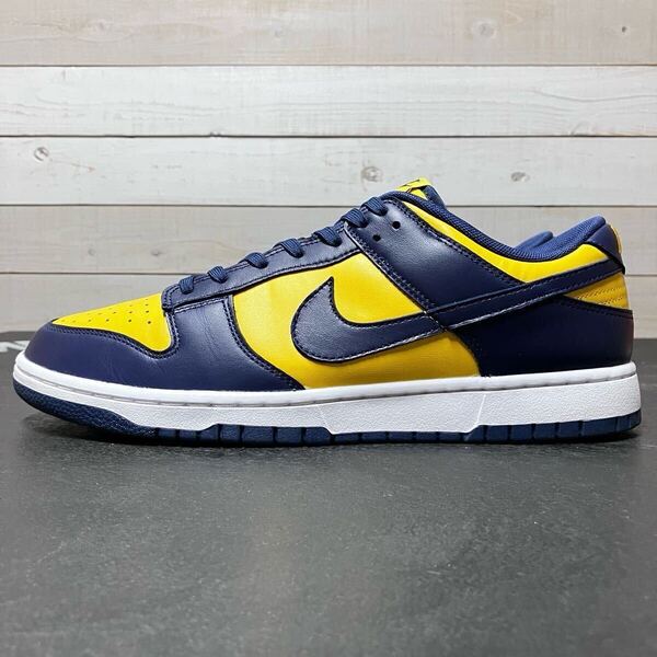 30cm NIKE DUNK LOW RETRO DD1391-700 MICHIGAN ナイキ ダンク ローカット レトロ ミシガン ネイビー イエロー 紺黄