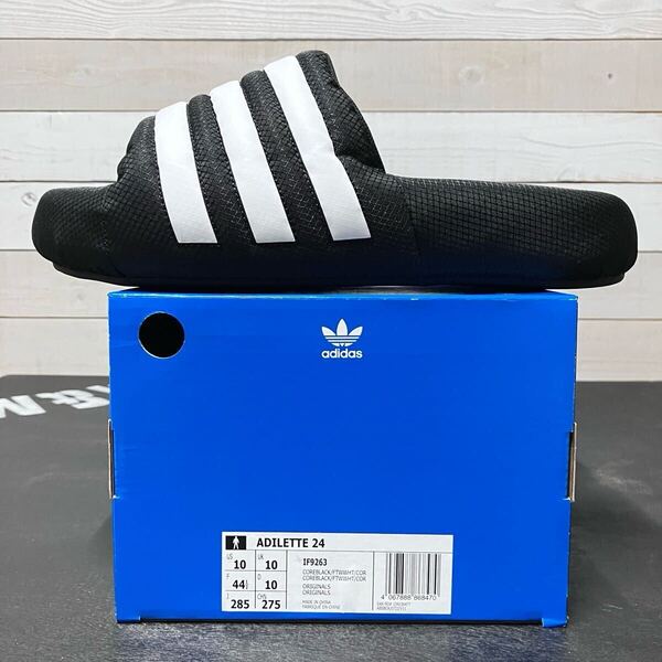 28.5cm adidas ADILETTE 24 FAT SANDAL IF9263 BLACK WHITE アディダス アディレッタ 24 ファット サンダル ブラック ホワイト
