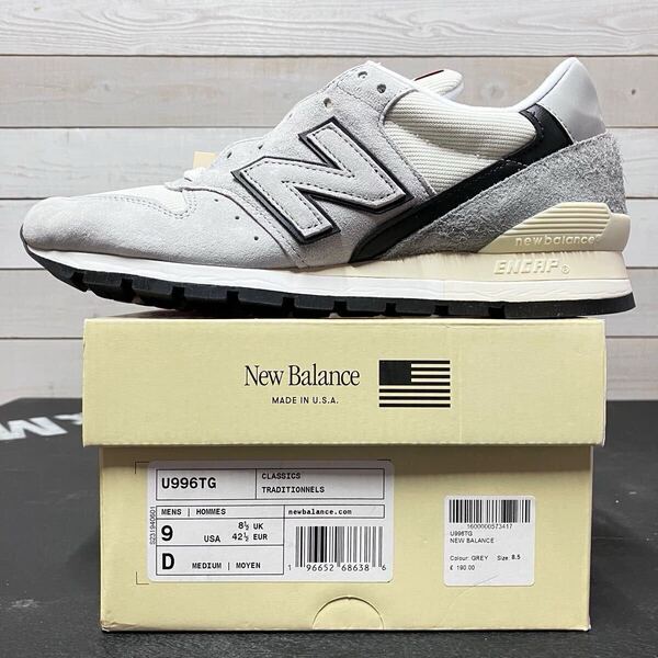 27cm NEW BALANCE U996TG MADE IN USA 996 ニューバランス アメリカ製 GREY グレー