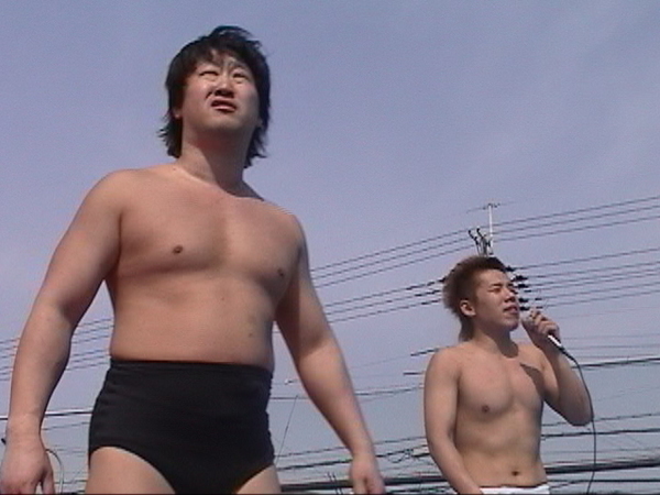 【J2Kプロレス】泉州力&山本淳福&玉田耕一&川久保勝 vs 吹本賢児&藤原卓也&KENT&門尾信彦【2004年4月25日 野町公民館駐車場】