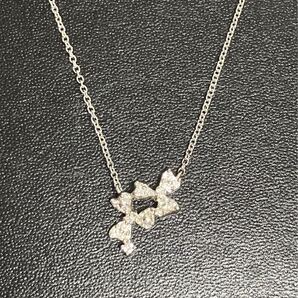美品 ヴァンドーム青山 花 フラワー ダイヤモンド プラチナ ネックレス 3g