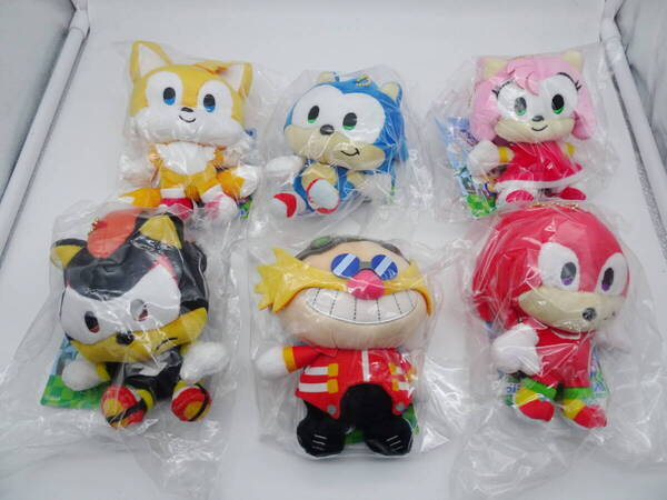 全6種 ソニック&フレンズ マスコット ソニック シャドウ エミー テイルス ナックルズ Dr.エッグマン ぬいぐるみ