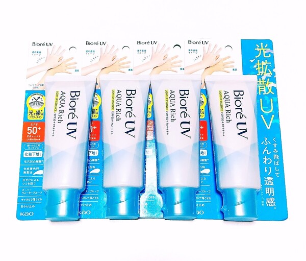 ビオレUV アクアリッチ ライトアップエッセンス 日焼け止め 70g 4本セット 未開封 送料込み