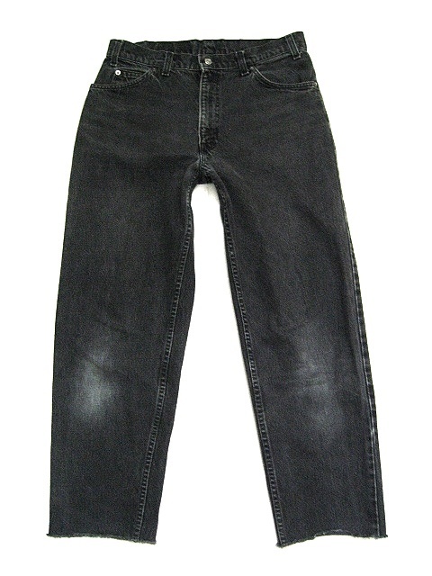 Levis550 アメリカ製　BLACK　サイズＬ　美品　スーパーBLACK　黒 USA製 90s Levi's 550 Black Denim Pants 黒 W38×L27 リーバイス
