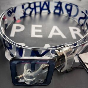 送料無料PEARLY GATESパーリーゲイツPGエンボス型押ピンバックルクリアベルトBIG PG連ロゴドーナツ穴SIZE調節unisex希少Navy(大特価)新品