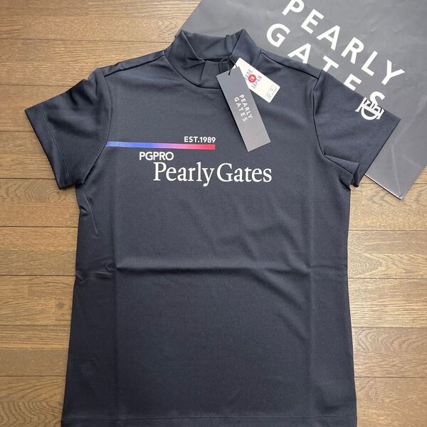 送料無料PEARLY GATESパーリーゲイツLADIES PGPRO SERIESモックネックシャツBiosesor鹿の子吸水拡散通気性肌サラSTRETCH Navy(大特価)新品