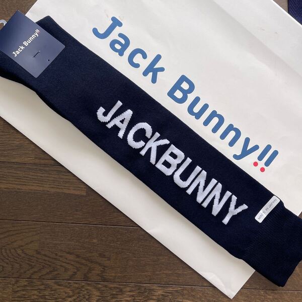送料無料ジャックバニーbyパーリーゲイツLADIES最新BIG JACK BUNNYニーハイソックス接触冷感アッパー速乾アーチサポートパイル編Navy新品