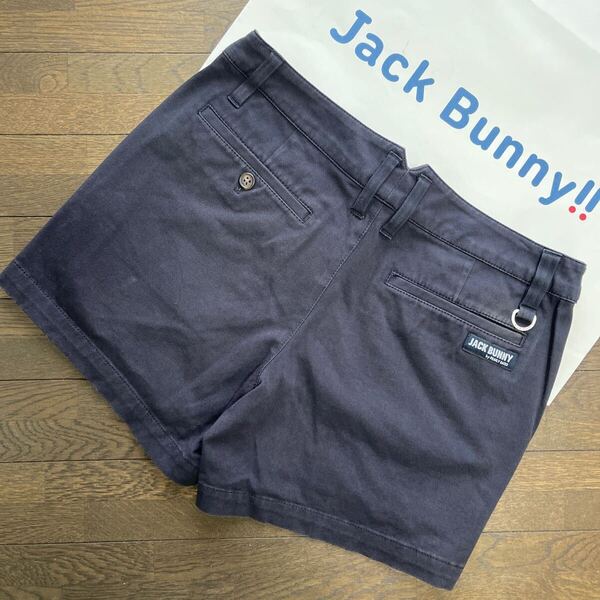 送料無料ジャックバニーbyパーリーゲイツLADIES JACK BUNNYベリーショートパンツ速乾弾力性STRETCH Navy(大特価難有2)2try中古品