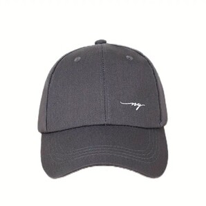 【シンプルキャップ】新品・グレー《ingプリント》男女兼用★シンプルキャップ