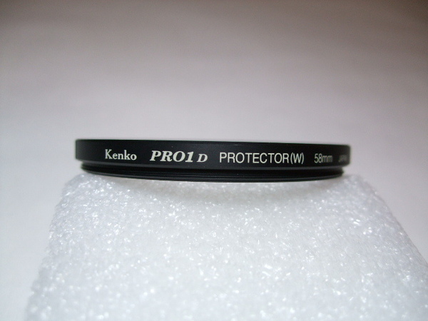Kenko レンズ保護フィルター・Kenko PRO1D PROTECTOR(W) 58mm・中古良品
