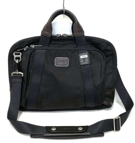 【美品】TUMI トゥミ ビジネスバッグ ブリーフケース ショルダーバッグ 黒 ナイロン×レザー