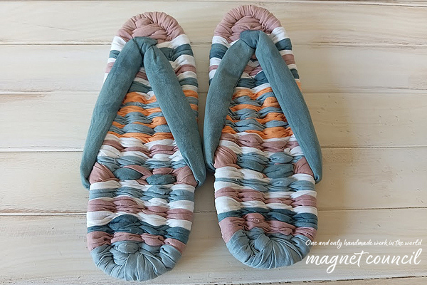 ::ハンドメイド::布草履 GYE-030(25cm)* 送料無料 * 1点物!::