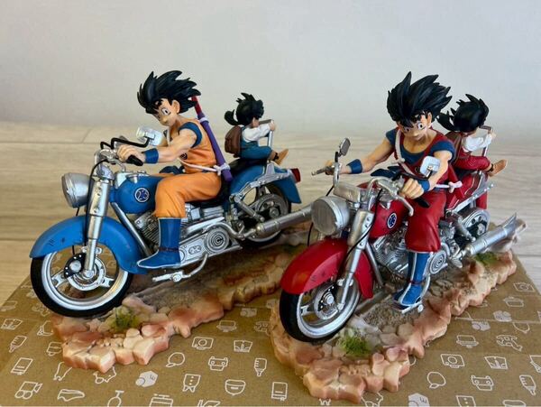 【新品未使用】ドラゴンボール 父息子 バイク フィギュア 2セット 赤青ver