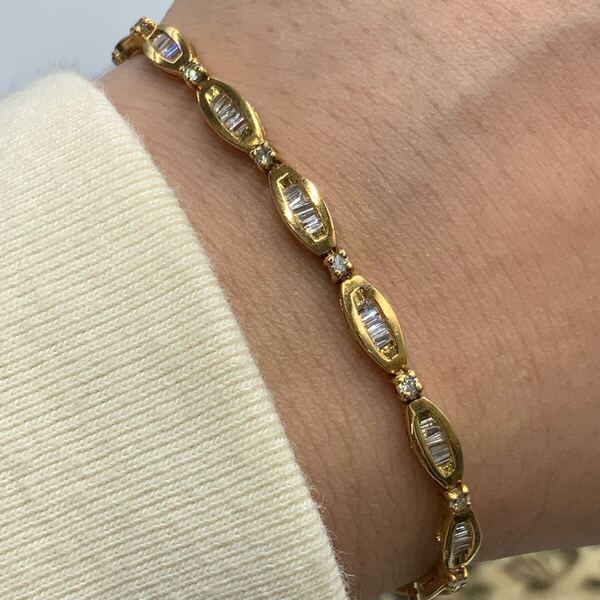 K18 ダイヤ ブレスレット 1.6ct 約18cm 11.5g