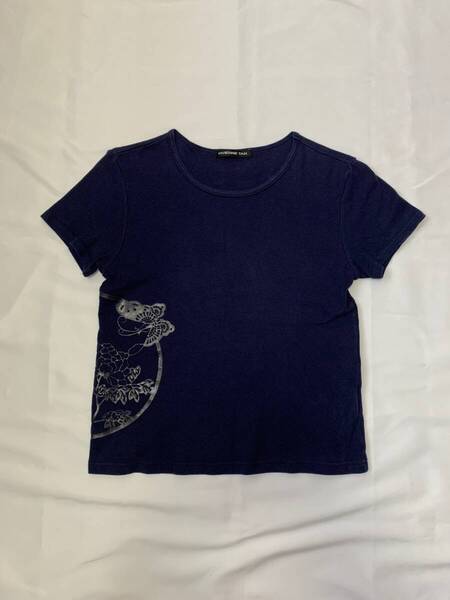 Vivienne tam ヴィヴィアンタム トップス カットソー Tシャツ ネイビー 紺 アーカイブ archive tops 伸縮性あり