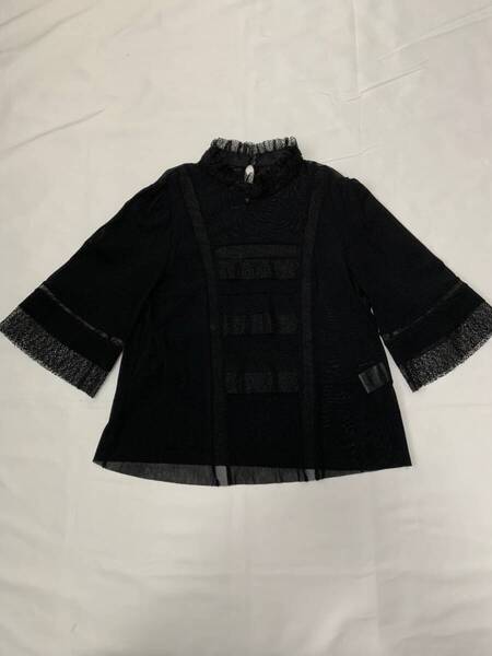 Vivienne tam ヴィヴィアンタム 黒 ブラック メッシュ パワーネット トップス カットソー アーカイブ archive black tops
