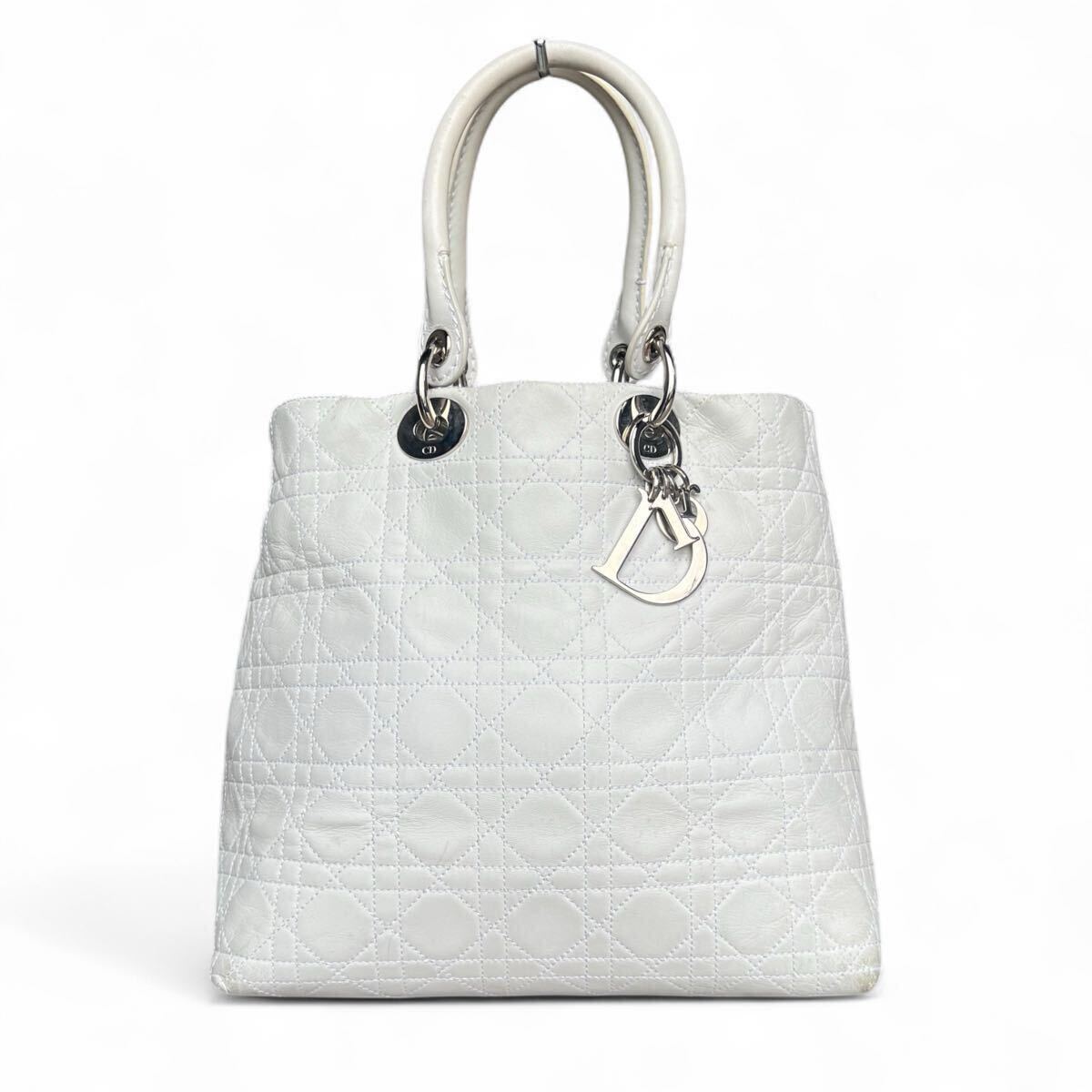中古品・美品【Dior】DIORAMA ホワイトレザー スタッズ バッグ 2025年最新】Yahoo!オークション -dior バッグ ホワイト レディ