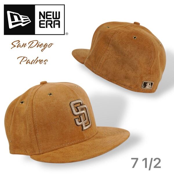 【日本未発売】New Era San Diego Padres Suede Gold Logo 59Fifty Cap 7 1/2 / サンディエゴパドレス ニューエラ ダルビッシュ有