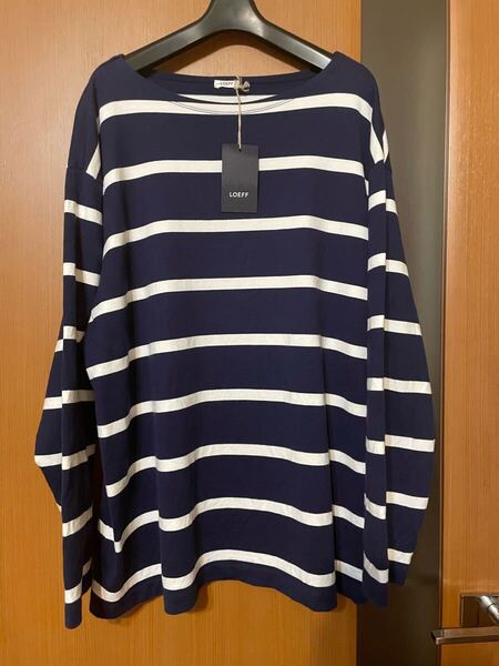 希少 定価17600円『LOEFF』ボートネックボーダーカットソー ロエフ ユナイテッドアローズ 日本製 バスクシャツ ロンT