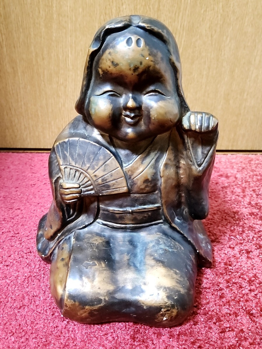 Amazon.co.jp: おかめ 陶器 置物 インテリア 縁起物 サイズ 10.5