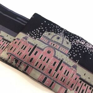 【新品未使用】大好評!おりびと 半幅帯 オシャレ帯 東京駅柄 日本製 両面
