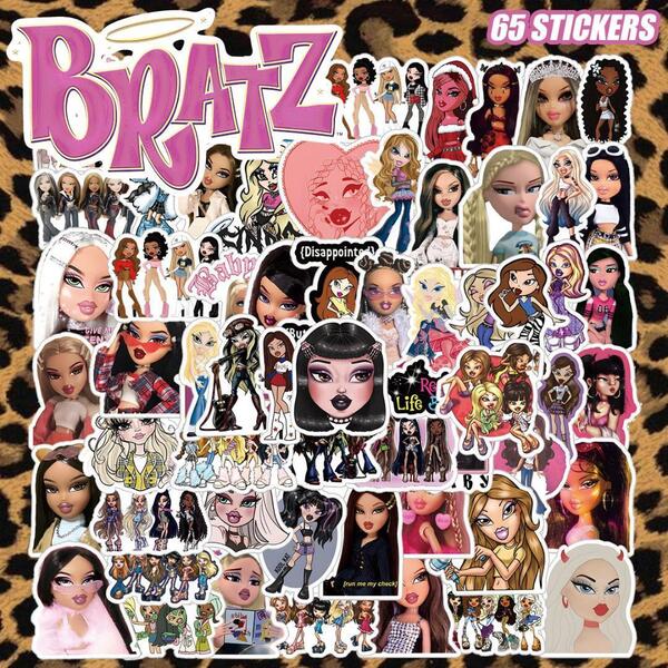 Bratz ブラッツ ステッカー 65枚セット PVC 防水 シール 大量 女の子 子供 ファッション 人形 フィギュア ドール アニメ
