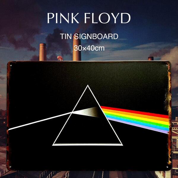 Pink Floyd ブリキ看板 20cm×30cm ピンク・フロイド ロック Rock バンド インテリア雑貨