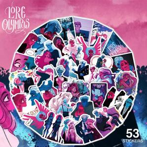 Lore Olympus ステッカー 53枚セット PVC 防水 シール ロア オリンポス ハーデス ハデス ペルセポネ 漫画 マンガ コミック ギリシア神話