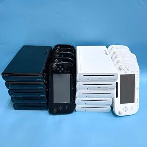 【NINTENDO /ニンテンドー】20点セット Wii U 本体 & ゲームパッド シロ クロ 任天堂 WiiU WUP-001 WUP-101 WUP-010 大量 まとめ売り