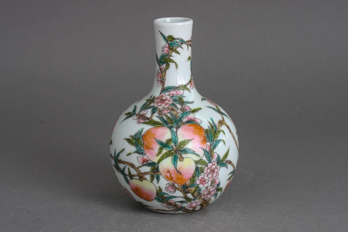 中国古玩色絵花瓶36cm20cm