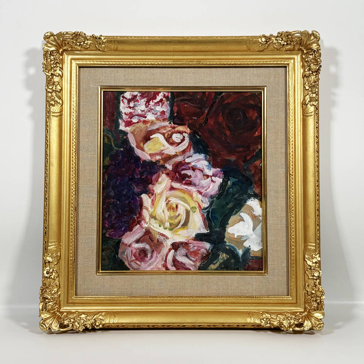 林武 『花』 [古美術こもれび] 骨董,掛軸,絵画の買取と販売,名古屋