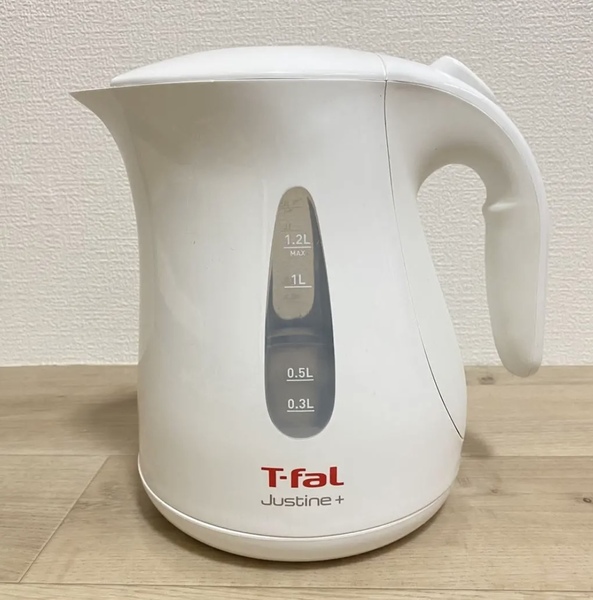 【送料無料】T-fal ティファール ジャスティンプラス 電気ケトル Justine+ KO49 ホワイト 1.2L ポット 電気ポット キッチン家電 湯沸かし