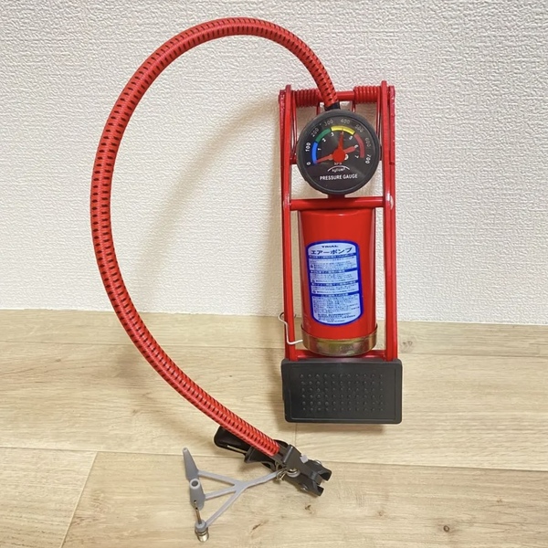 【送料無料】TRIAL トライアル フットポンプ 空気入れ 自転車 ボール 浮き輪 エアーポンプ 空気圧ゲージ 足踏み式 携帯用 英式 米式 仏式