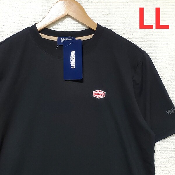 VAN SPORTS 半袖 Tシャツ 新品 メンズ 紳士 LLサイズ 2L XL 黒 ブラック ヴァンスポーツ 半袖Tシャツ ロゴ 匿名配送 送料無料