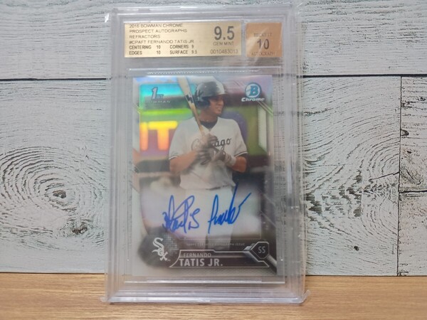 FERNANDO TATIS JR. 2016 BOWMAN CHROME 1ST REFRACTOR AUTO /499 BGS9.5 10