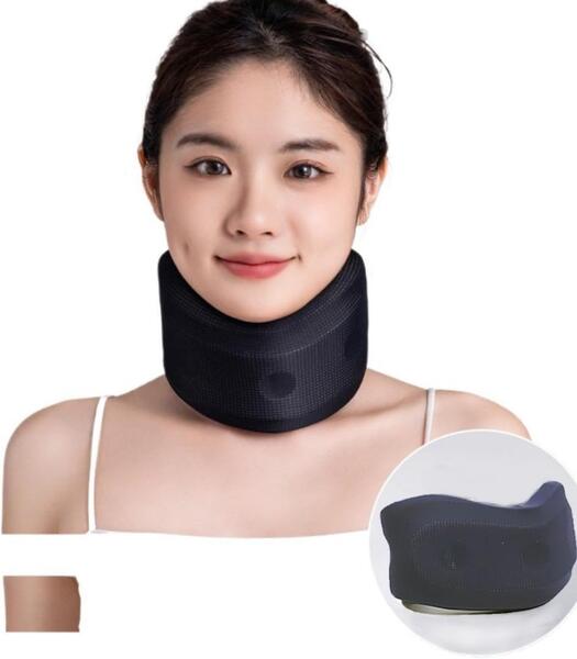 首サポーター 通気メッシュ M ソフトネックサポーター 男女兼用 ブラック
