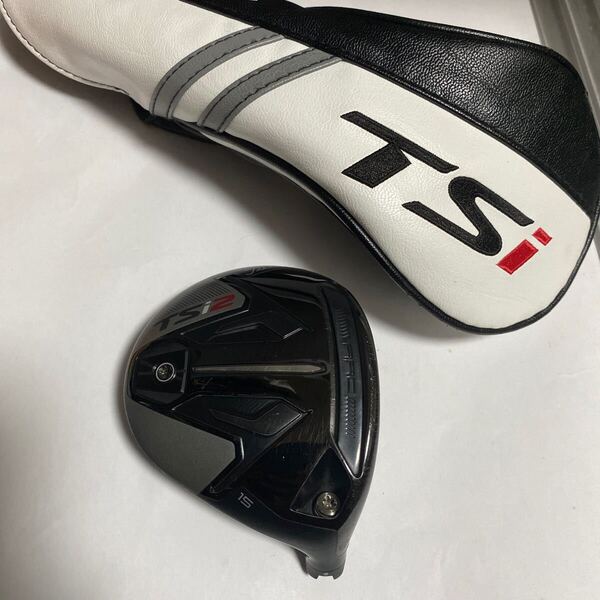 送料無料 程度良好 人気モデル タイトリスト TSi2 フェアウェイウッド 3W 15度 ヘッド単品 ヘッドカバー付き GT TSR 等スリーブ互換あり