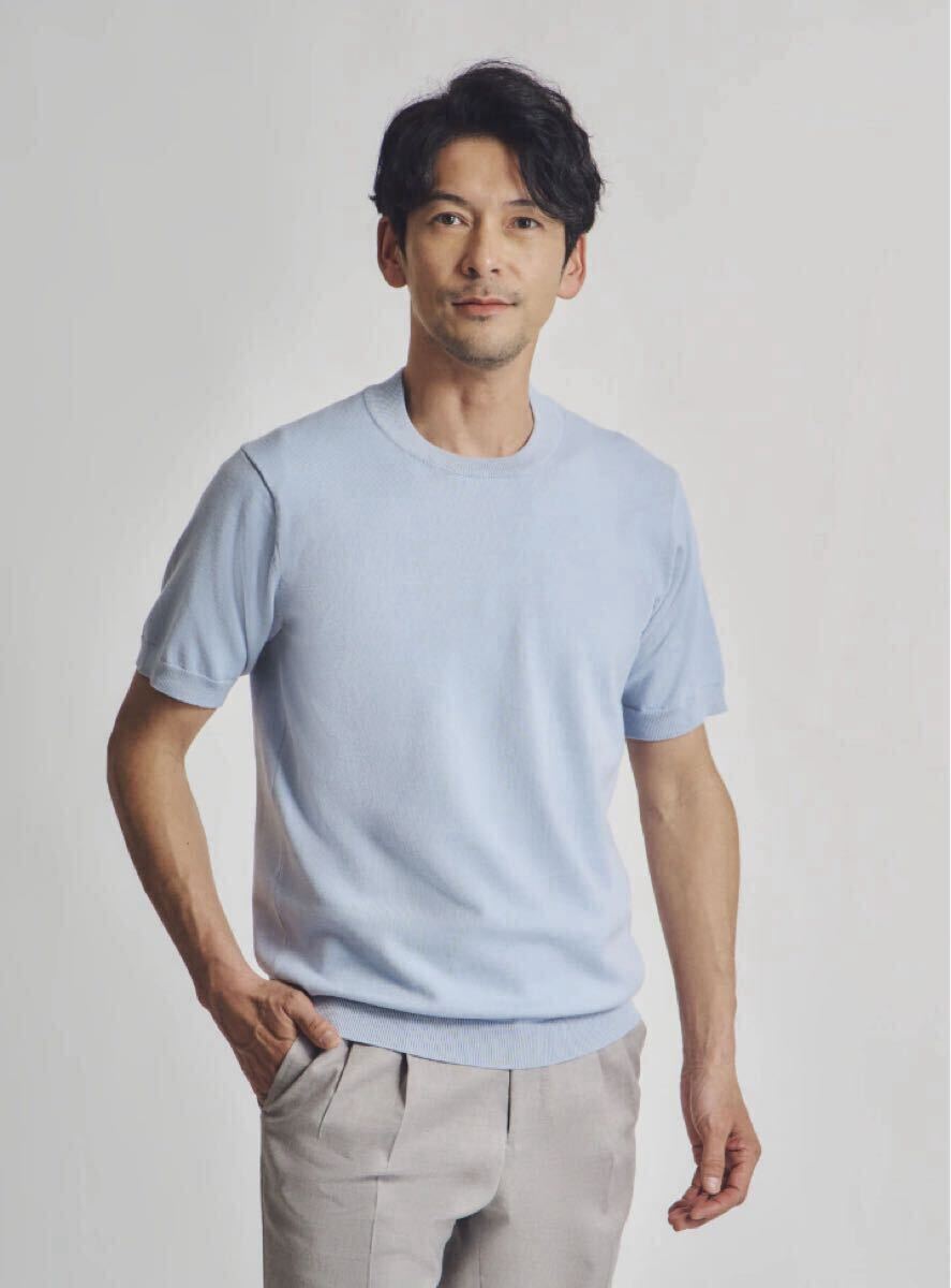 【美品】HILTONヒルトン・半袖ニット(トガニット)ブルー M Yahoo!オークション -「ヒルトン トガニット」の落札相場・落札価格