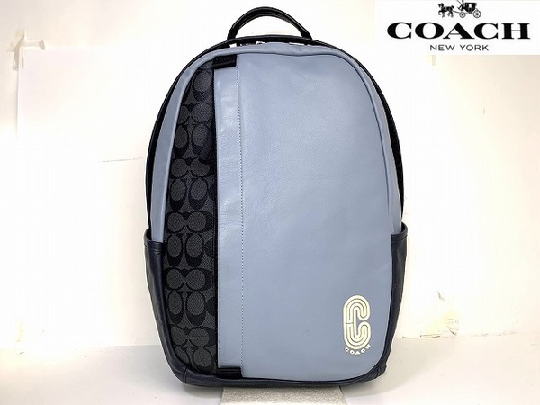 送料無料 コーチ COACH メンズ レザー カラーブロック シグネチャー エッジ リュックサック バックパック