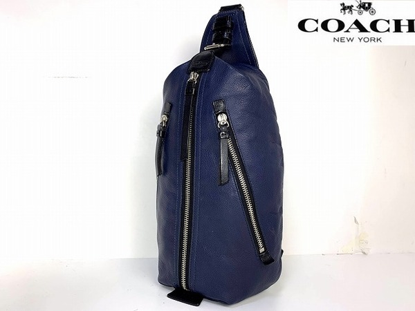 美品★送料無料★ コーチ メンズ COACH トンプソン レザー ボディバッグ ワン ショルダーバッグ ★