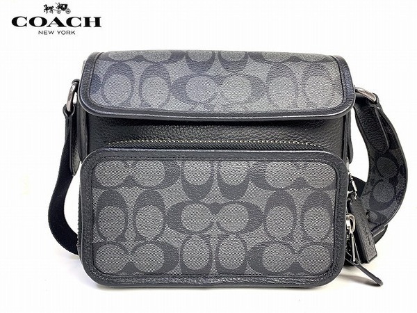 極美品★送料無料★ コーチ メンズ COACH サリバン クロスボディ シグネチャー ショルダーバッグ
